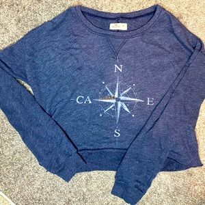 Hollister cropped crewneck